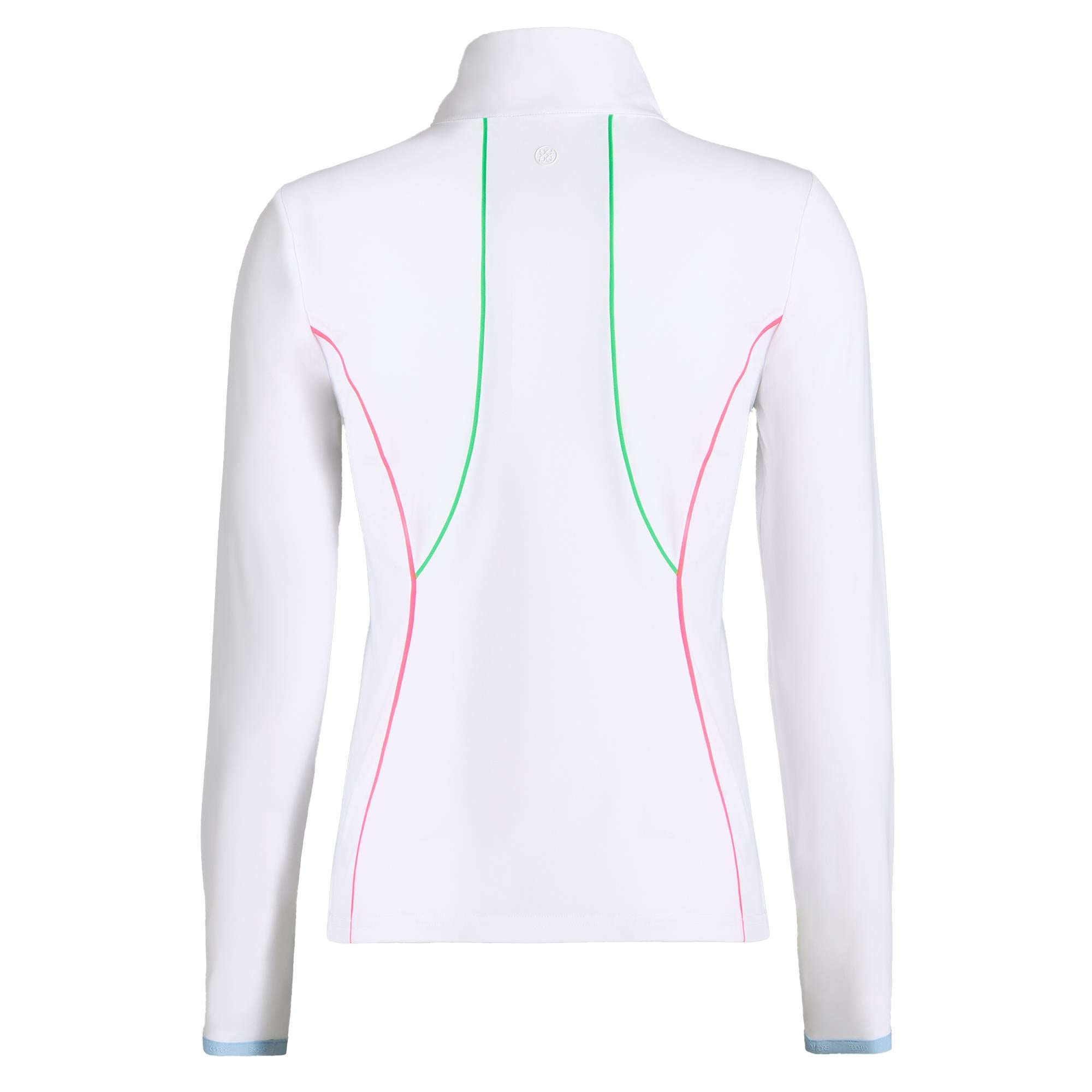 G/FORE Stretch Nylon Interlock Tipped Ladies Golf Mid Layer Snow